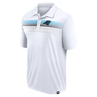 Men's Fanatics White Carolina Panthers Victory For Us Interlock Polo