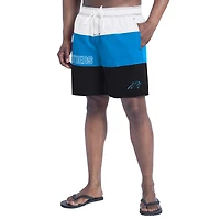 Men's G-III Sports by Carl Banks  Black/Blue Carolina Panthers Sunrise Volley Swim Shorts