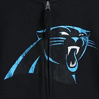 Sweat à capuche entièrement zippé avec logo principal des Panthers de la Caroline noirs G-III Sports by Carl Banks pour homme