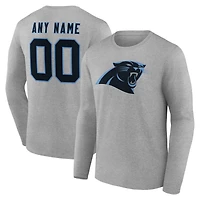 Men's Carolina Panthers Team Authentic Personalized Name & Number Long Sleeve T-Shirt