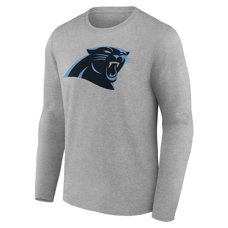Men's Carolina Panthers Team Authentic Personalized Name & Number Long Sleeve T-Shirt