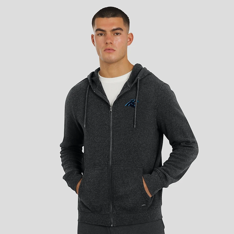 Men's J. Palmer Dark Heather Gray Carolina Panthers Players Lounge Tri-Blend Full-Zip Hoodie