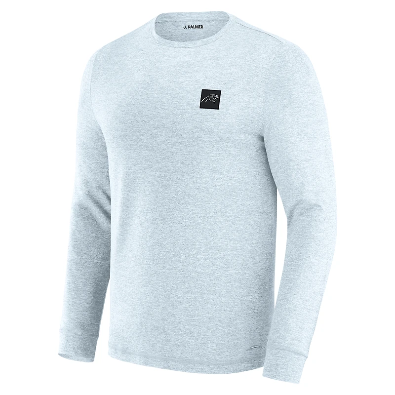 Men's J. Palmer Gray Carolina Panthers Four Down Long Sleeve T-Shirt
