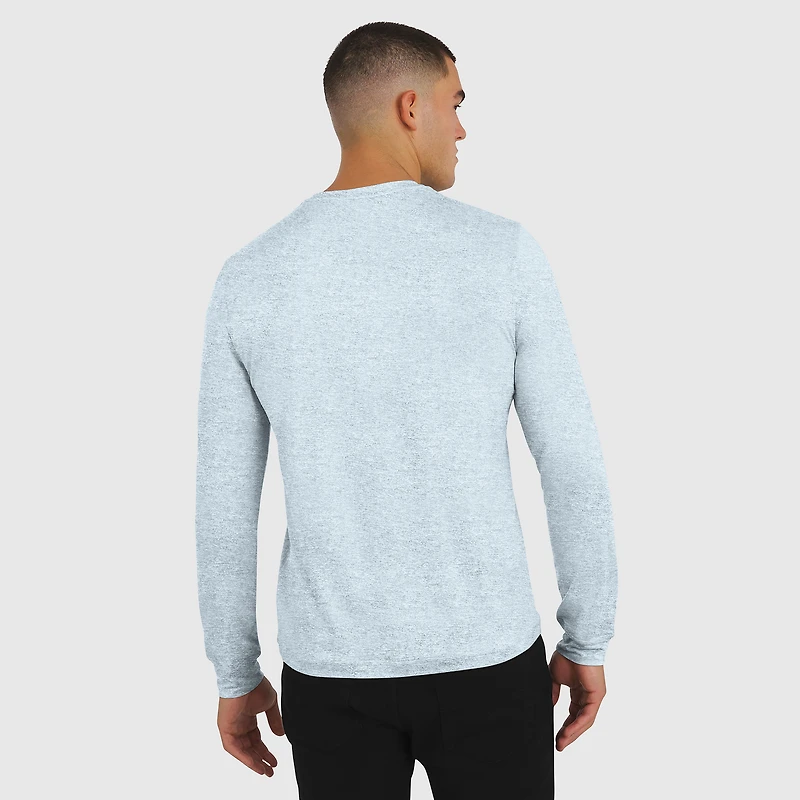 T-shirt à manches longues gris J. Palmer pour homme, motif Carolina Panthers, quatre points
