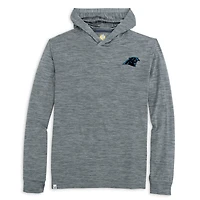 Men's johnnie-O  Heather Black Carolina Panthers Talon Long Sleeve Hooded T-Shirt