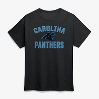 T-shirt homme en coton noir avec logo Carolina Panthers et arc de victoire