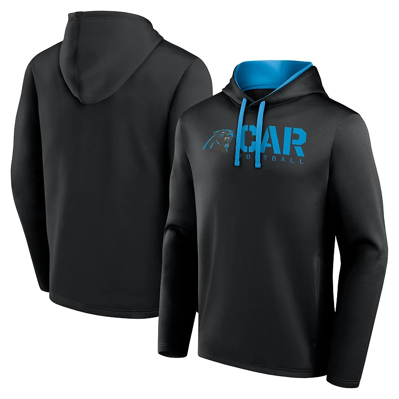 Sweat à capuche noir avec logo Athletic pour homme des Carolina Panthers Head Start