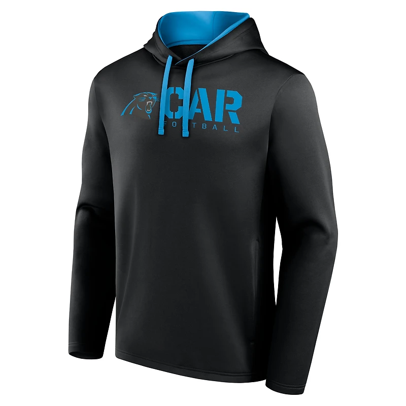 Sweat à capuche noir avec logo Athletic pour homme des Carolina Panthers Head Start