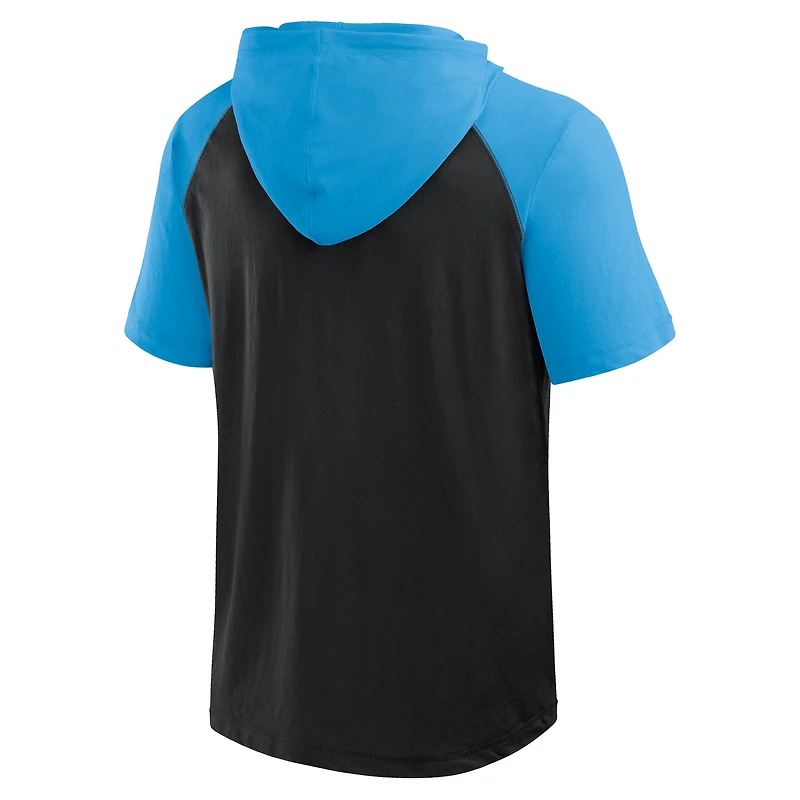 Men's Logo Athletic Black Carolina Panthers Prime Hoodie T-Shirt