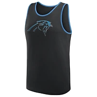 Débardeur noir athlétique avec logo pour homme des Carolina Panthers, succès inégalé