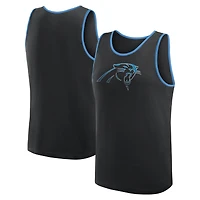 Débardeur noir athlétique avec logo pour homme des Carolina Panthers, succès inégalé