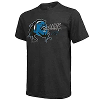 T-shirt graphique à trois mélanges pour hommes Majestic Threads Cam Newton Black Carolina Panthers