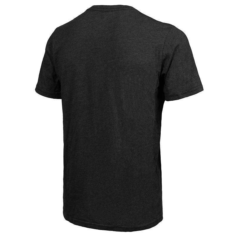 T-shirt graphique à trois mélanges pour hommes Majestic Threads Cam Newton Black Carolina Panthers