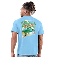 T-shirt bleu clair pour homme Margaritaville Carolina Panthers Time Flies