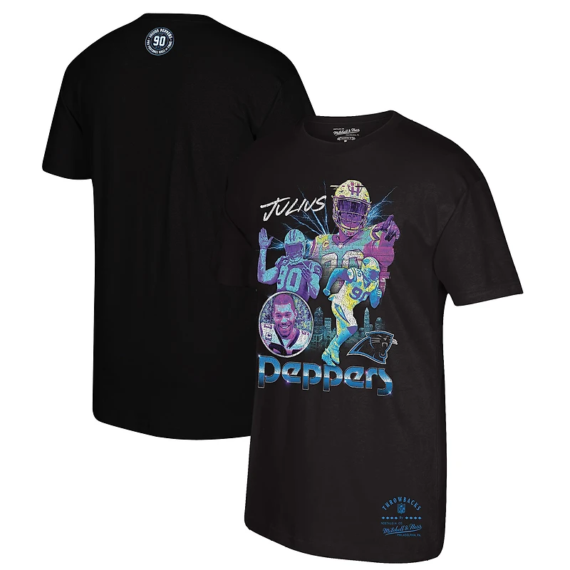 T-shirt de concert anthracite pour hommes Mitchell & Ness Julius Peppers Carolina Panthers