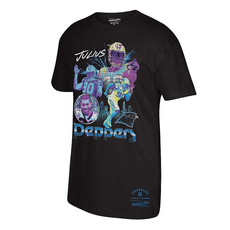 T-shirt de concert anthracite pour hommes Mitchell & Ness Julius Peppers Carolina Panthers