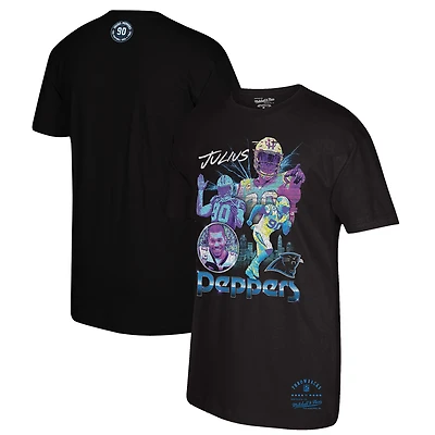 T-shirt de concert anthracite pour hommes Mitchell & Ness Julius Peppers Carolina Panthers