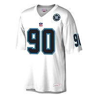 Maillot de mode du Temple la renommée 2024 des Panthers Caroline blancs Mitchell & Ness Julius Peppers pour hommes