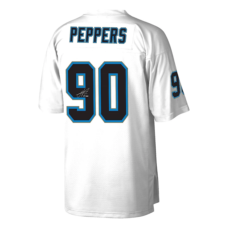 Maillot de mode du Temple la renommée 2024 des Panthers Caroline blancs Mitchell & Ness Julius Peppers pour hommes
