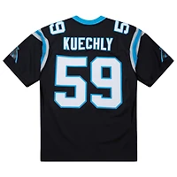Maillot de joueur retraité authentique Mitchell & Ness Luke Kuechly noir des Carolina Panthers 2013