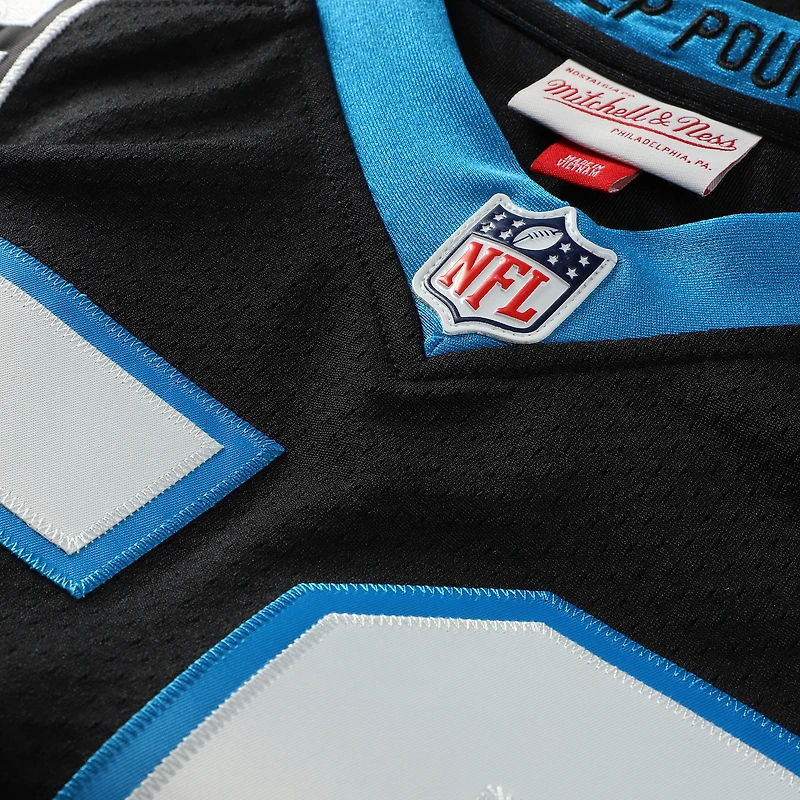 Maillot de joueur retraité authentique Mitchell & Ness Luke Kuechly noir des Carolina Panthers 2013