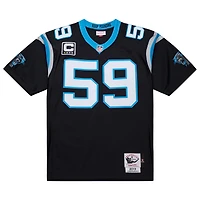 Maillot de joueur retraité authentique Mitchell & Ness Luke Kuechly noir des Carolina Panthers 2013