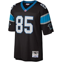 Maillot réplique Mitchell & Ness Wesley Walls noir Carolina Panthers Legacy pour hommes