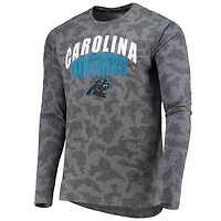 T-shirt à manches longues MSX by Michael Strahan Black Carolina Panthers Camo pour homme