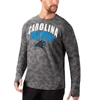 T-shirt à manches longues MSX by Michael Strahan Black Carolina Panthers Camo pour homme