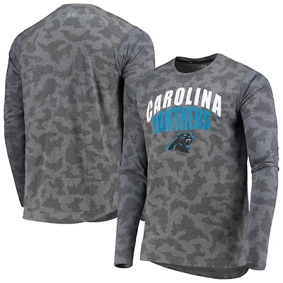 T-shirt à manches longues MSX by Michael Strahan Black Carolina Panthers Camo pour homme