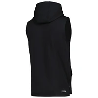 Sweat à capuche sans manches Marathon des Panthers de la Caroline noirs MSX par Michael Strahan pour hommes
