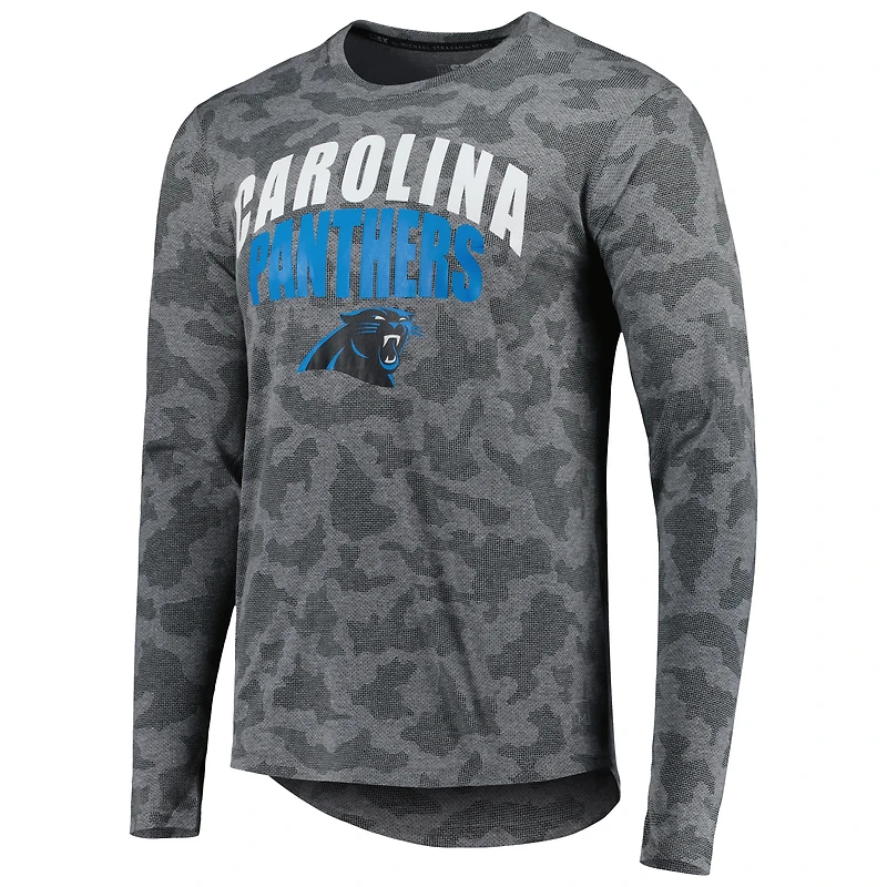 T-shirt à manches longues MSX by Michael Strahan pour homme des Panthers de la Caroline gris camouflage