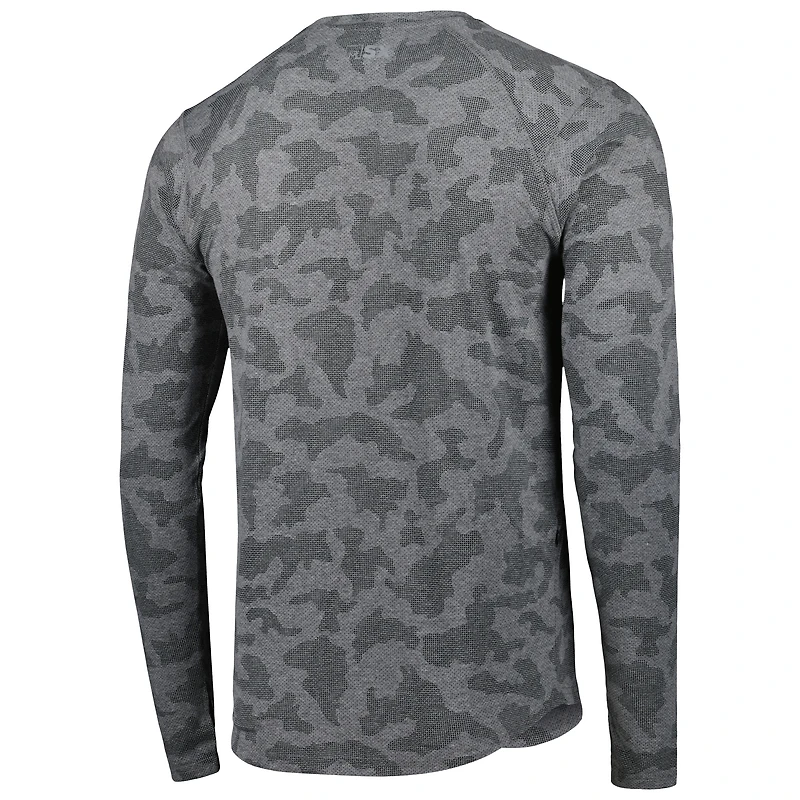 T-shirt à manches longues MSX by Michael Strahan pour homme des Panthers de la Caroline gris camouflage