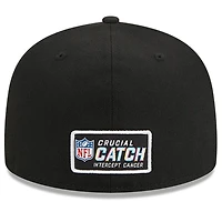 Casquette ajustée 59FIFTY NFL Crucial Catch 2023 New Era pour hommes, noirs Carolina Panthers