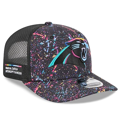 Casquette ajustable 9SEVENTY NFL Crucial Catch 2025 des Panthers de la Caroline de New Era pour homme, noire