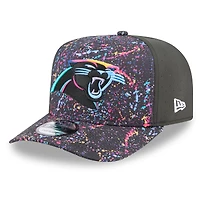 Casquette snapback 9FIFTY noire New Era pour homme, motif NFL Crucial Catch 2025 des Carolina Panthers