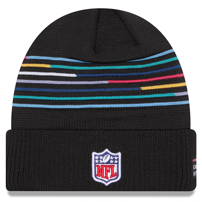Bonnet à revers NFL Crucial Catch 2025 des Panthers de la Caroline de New Era pour homme, noir