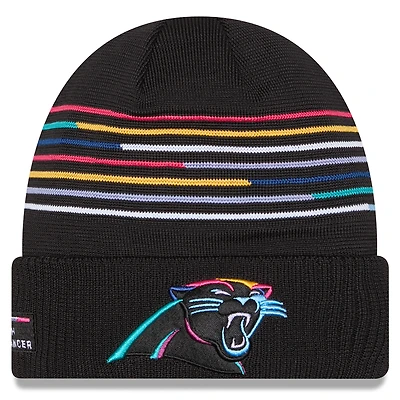 Bonnet à revers NFL Crucial Catch 2025 des Panthers de la Caroline de New Era pour homme, noir