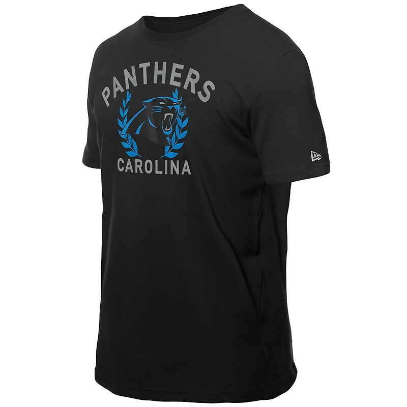 T-shirt noir New Era pour homme, Carolina Panthers, repêchage NFL 2025
