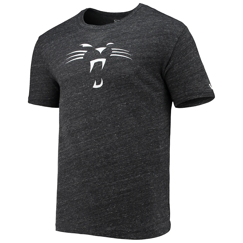 T-shirt à trois mélanges avec logo alternatif des Panthers de la Caroline noirs New Era pour homme
