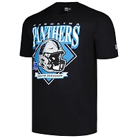 T-shirt avec casque grand et New Era pour hommes, noir des Panthers de la Caroline