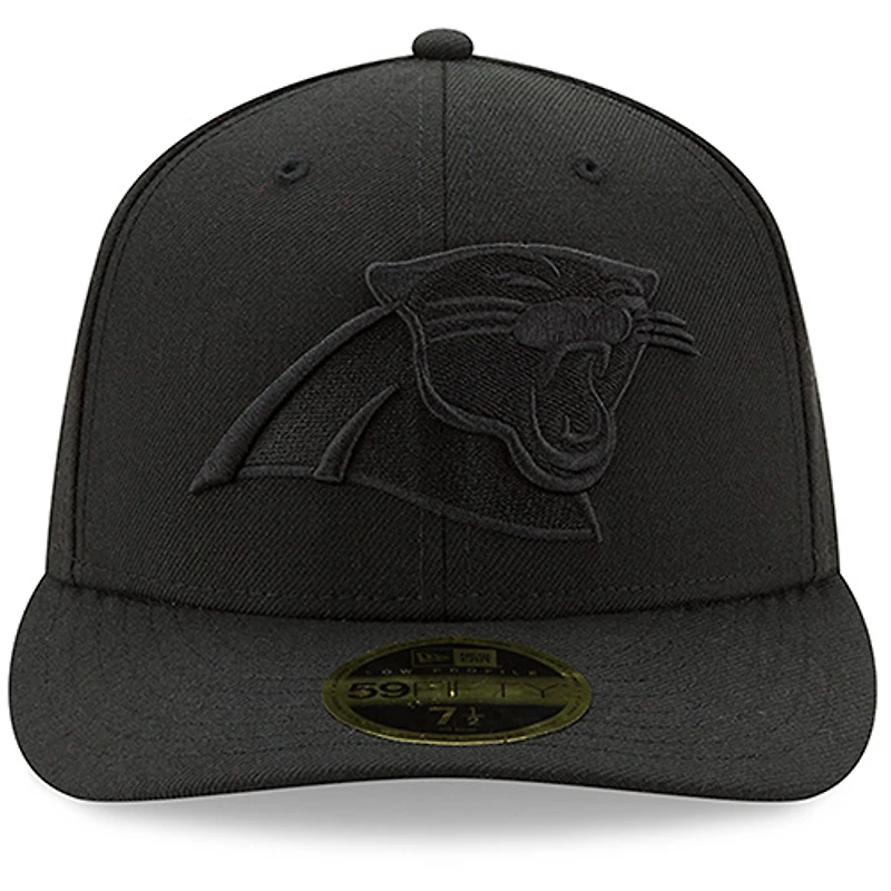 Casquette ajustée 59FIFTY II à profil bas Carolina Panthers New Era pour homme, noir sur