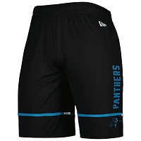 New Era Black Carolina Panthers Combine Authentic Rusher Short d'entraînement pour homme