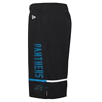 New Era Black Carolina Panthers Combine Authentic Rusher Short d'entraînement pour homme