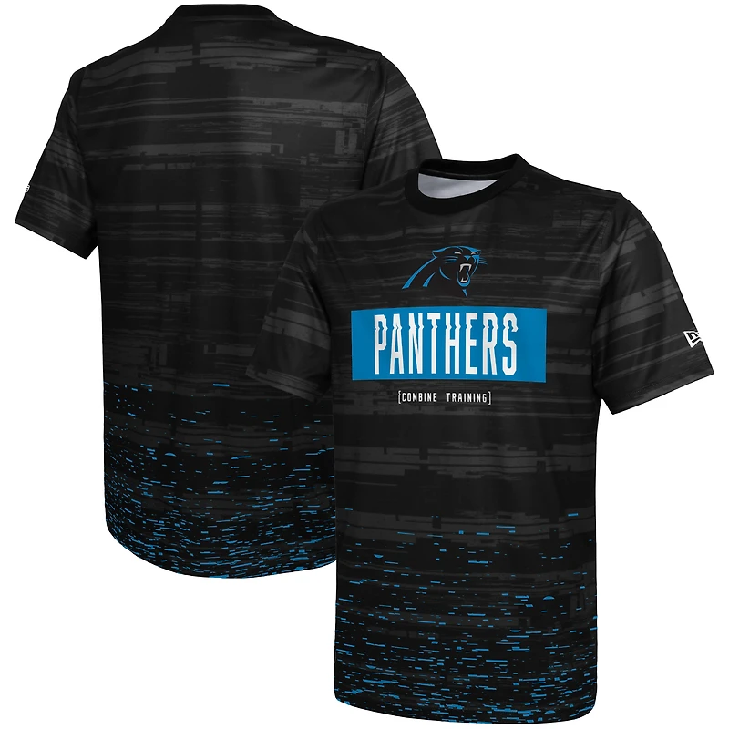 T-shirt à manches longues pour homme Carolina Panthers noir New Era