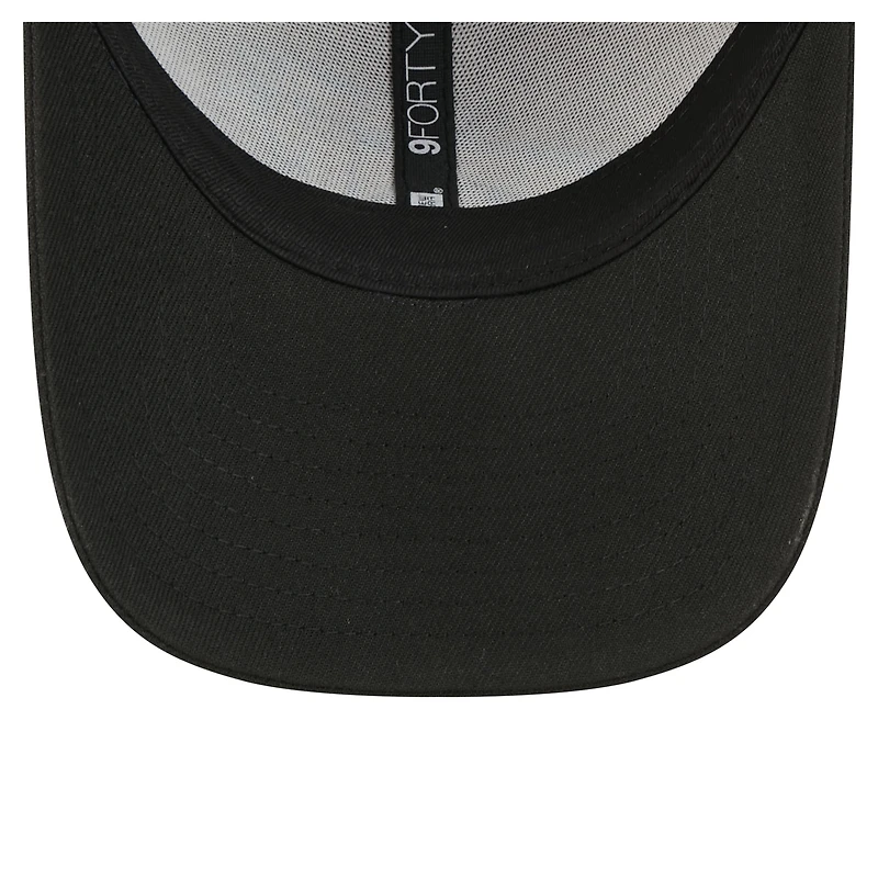 Casquette ajustable New Era 9FORTY noire Carolina Panthers Core Team pour homme