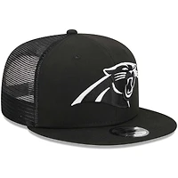 Casquette New Era Black Carolina Panthers Main Trucker 9FIFTY Snapback pour homme