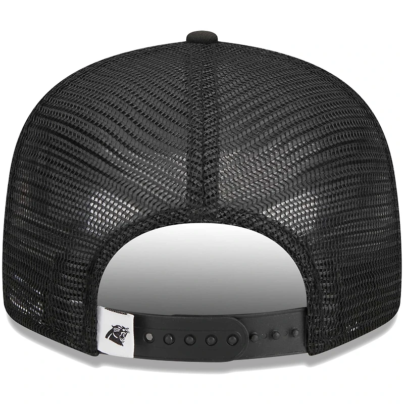 Casquette New Era Black Carolina Panthers Main Trucker 9FIFTY Snapback pour homme
