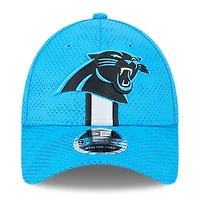 Casquette extensible à bouton-pression New Era Blue Carolina Panthers 2024 Sideline 9FORTY pour hommes