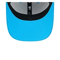 Casquette extensible à bouton-pression New Era Blue Carolina Panthers 2024 Sideline 9FORTY pour hommes